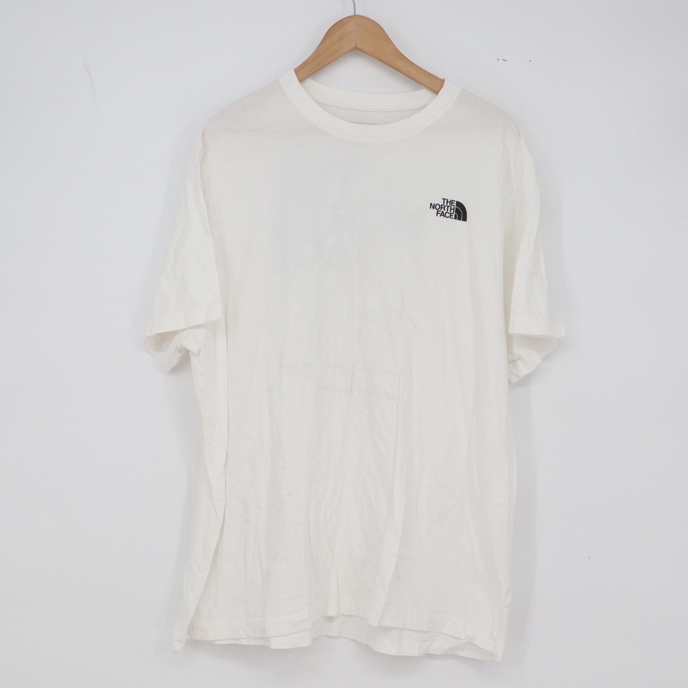 The North Face T-Shirt Mens XXL Graphic Mountain Peak White Short Sleeve Good